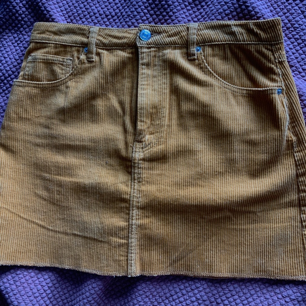Forever 21 yellow corduroy skirt - Picture 1 of 2
